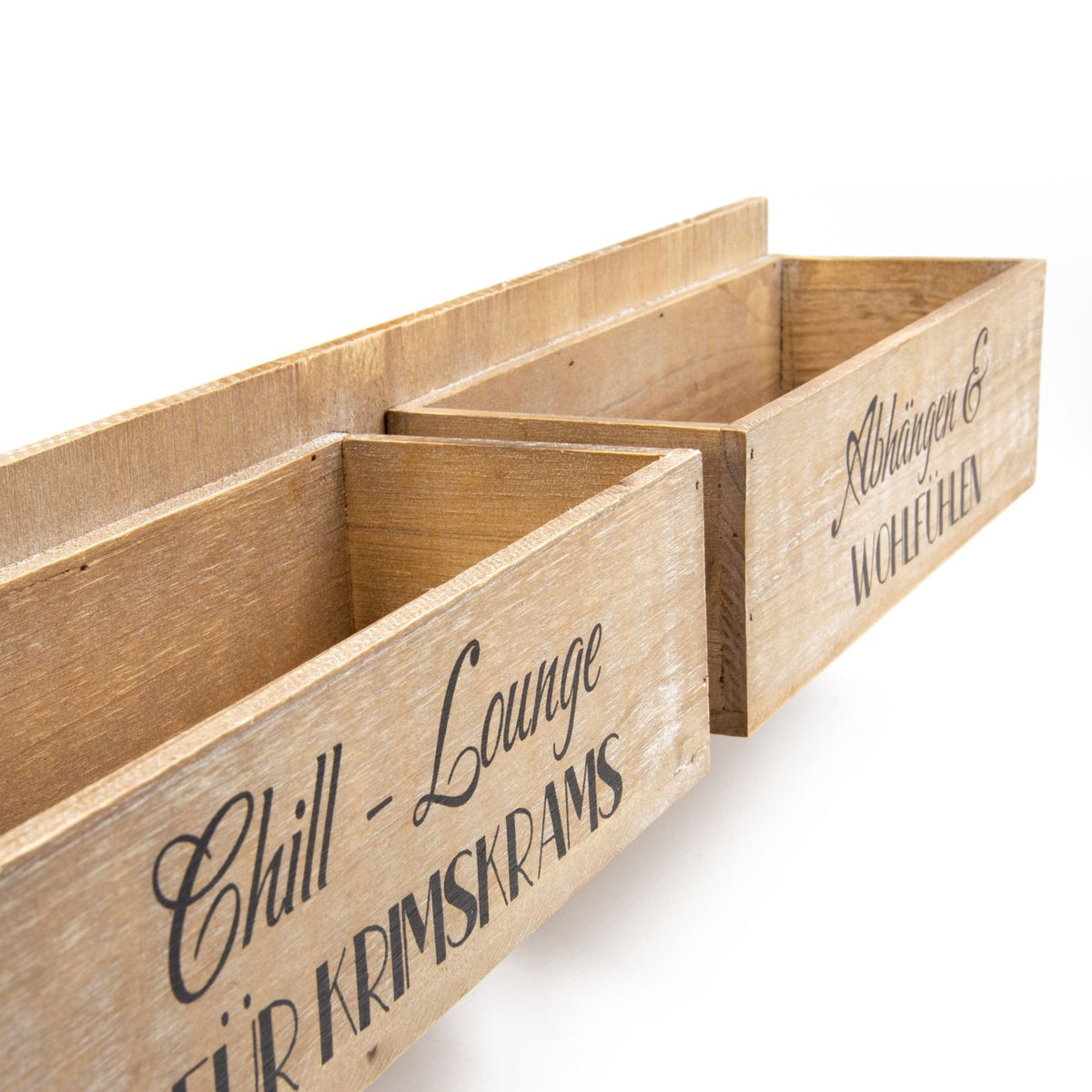 Wandgarderobe mit Ablage Holzkiste Vintage Deko Holz